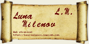 Luna Milenov vizit kartica
